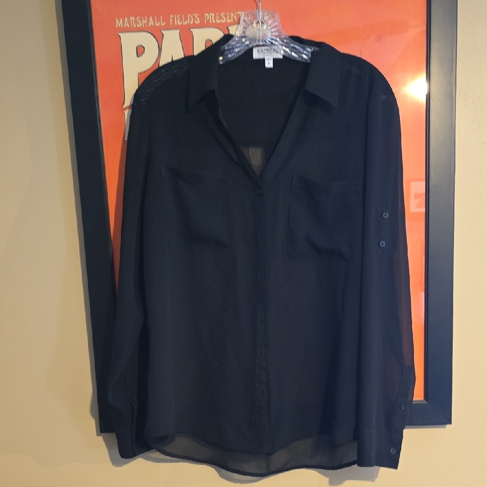 Express Black Portofino Shirt Size Large.